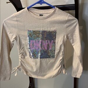 DKNY Flip Sequin Longsleeve T-Shirt NWT Girls Size 5
